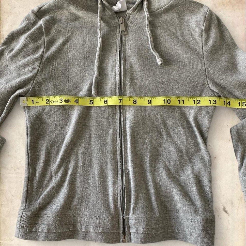 Urban Outfitters Light Gray Zip-Up Hoodie - Picture 3 of 8